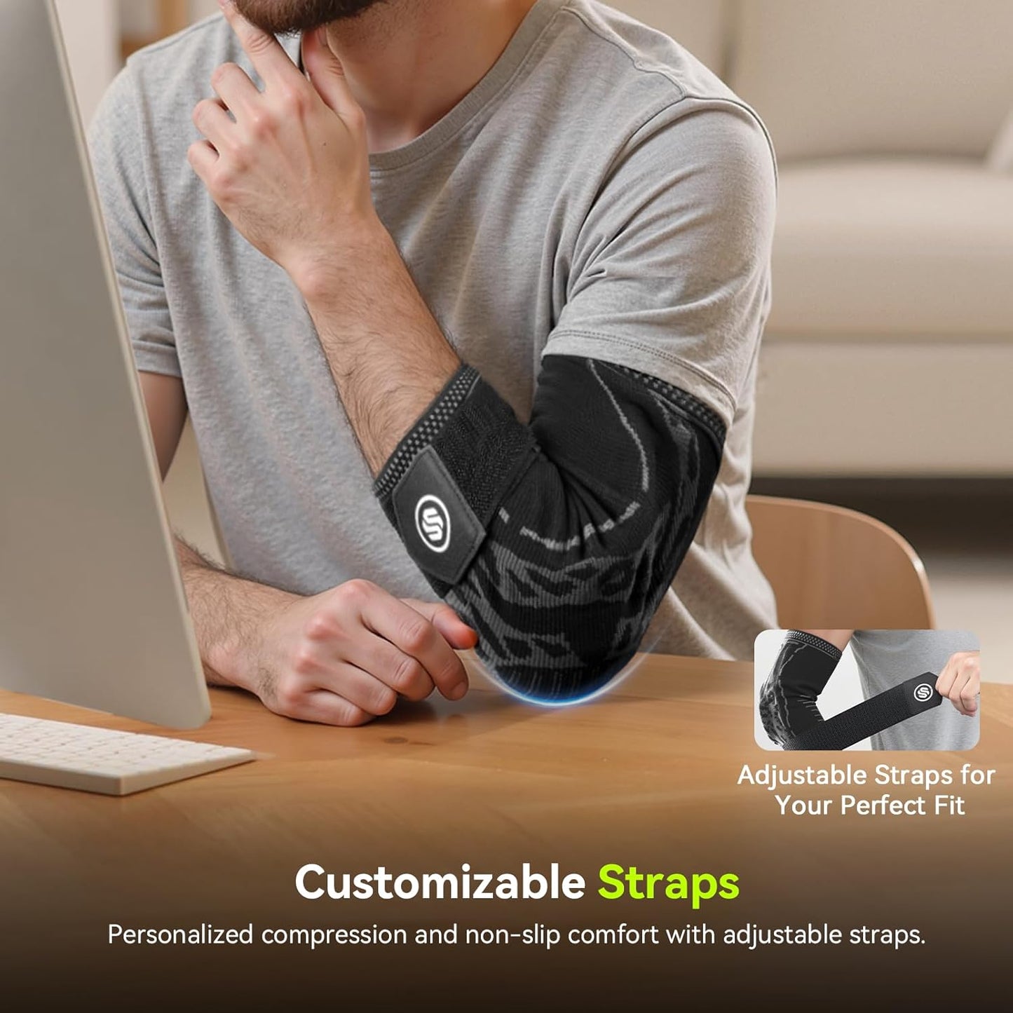 Elbow Compression Sleeve for Tendonitis , Bursitis