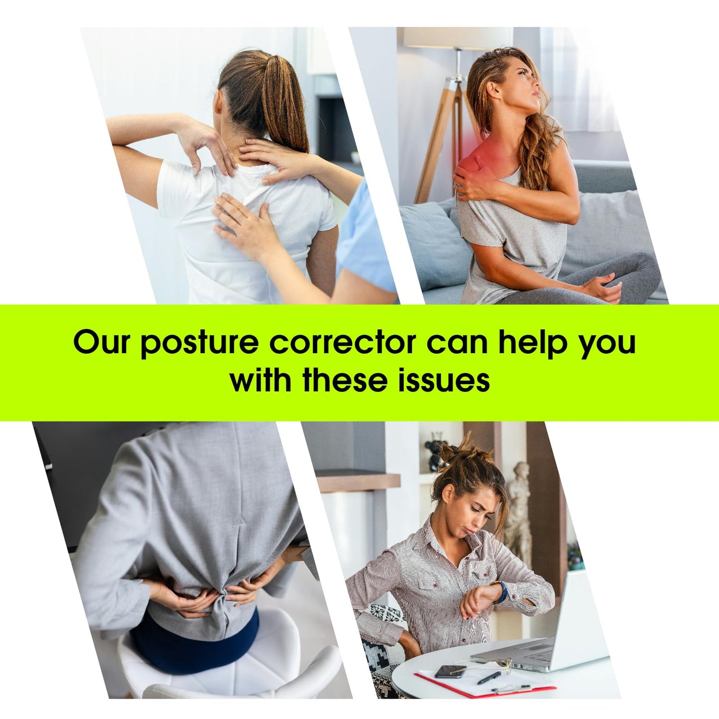 Posture Corrector for Women & Men, Back Straightener Adjustable Straps Compact Back Support for Pain Relief Back Brace for Posture