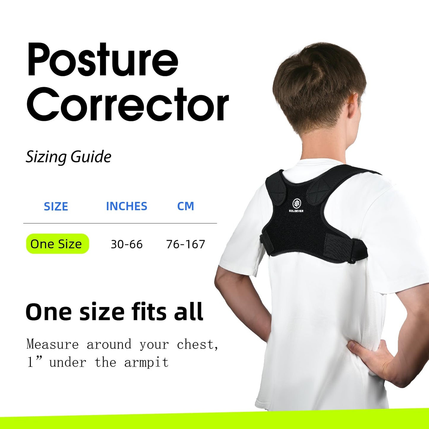Posture Corrector for Women & Men, Back Straightener Adjustable Straps Compact Back Support for Pain Relief Back Brace for Posture