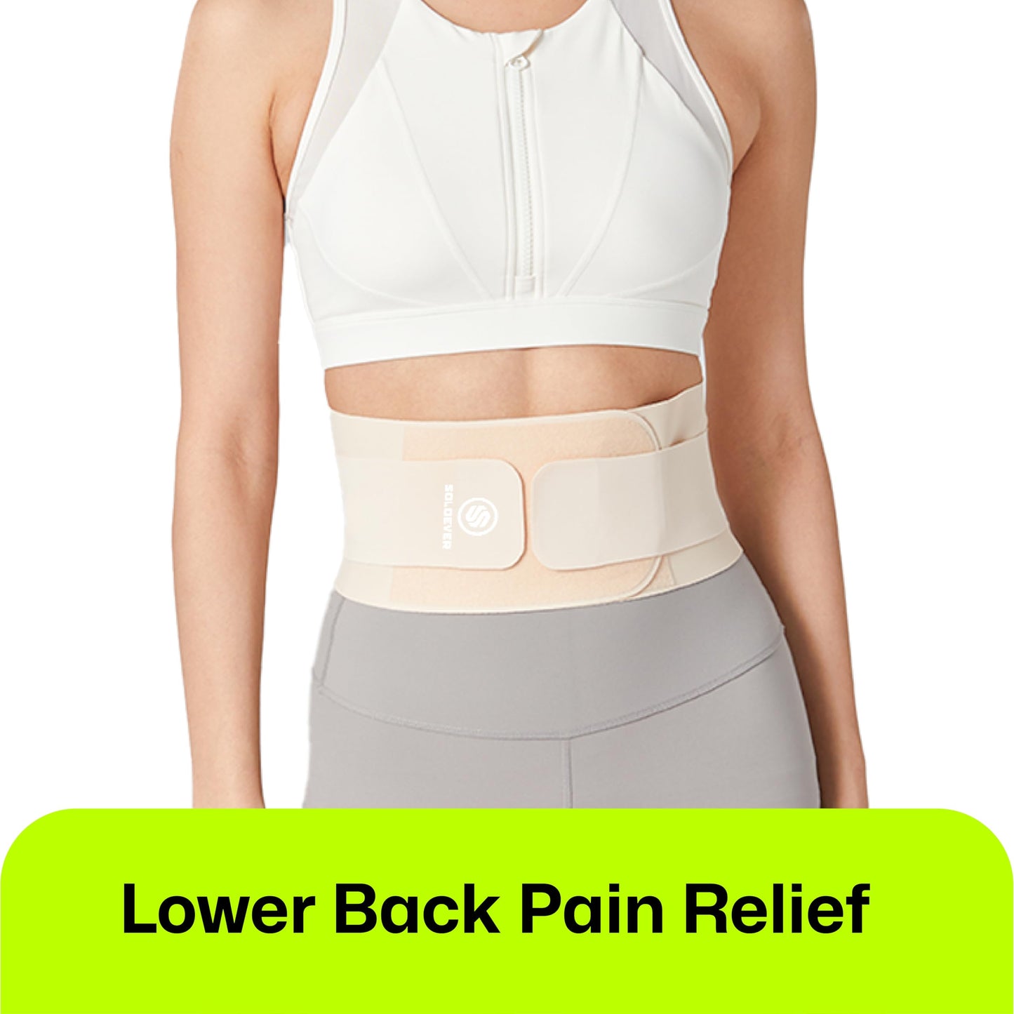 Ultra Thin Back Brace for Lower Back, Breathable Lightweight Back Brace for Women & Men