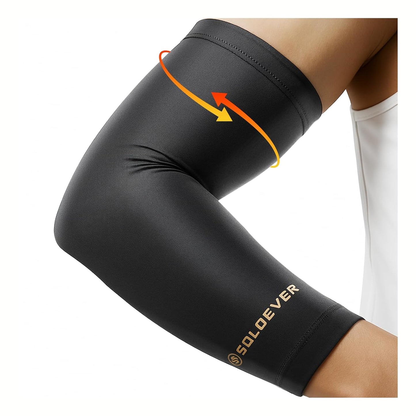 Copper-Infused Elbow Compression Sleeve for Men & Women