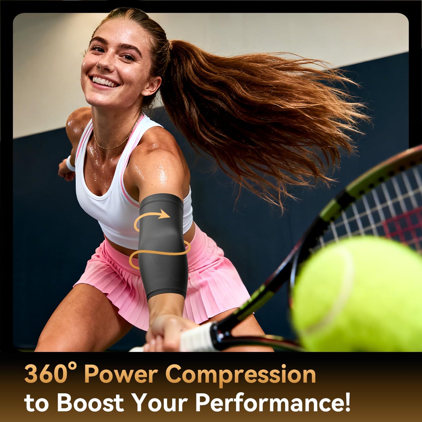 Copper-Infused Elbow Compression Sleeve for Men & Women