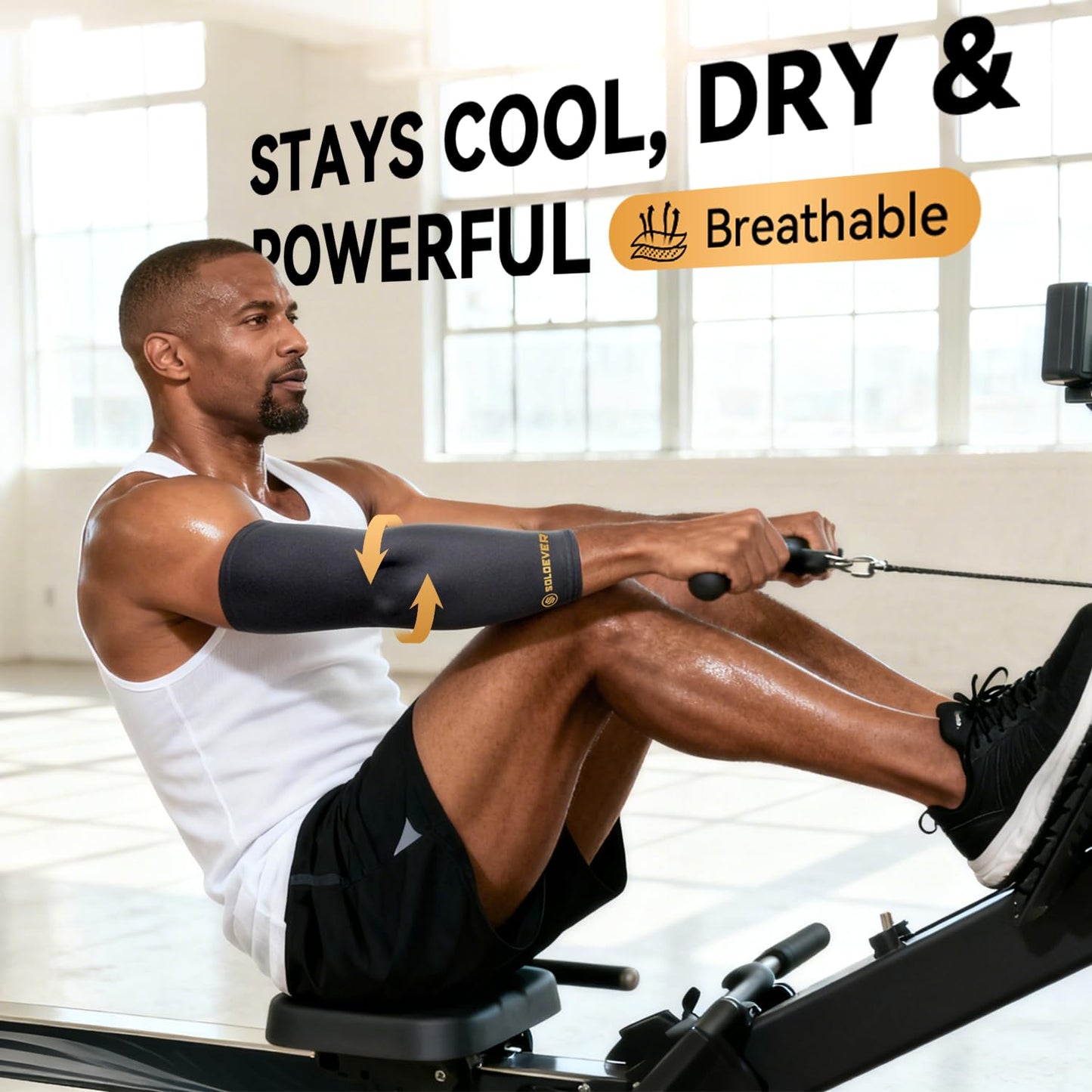 Copper-Infused Elbow Compression Sleeve for Men & Women