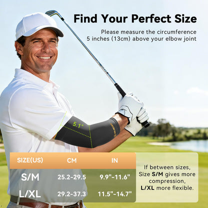 Copper-Infused Elbow Compression Sleeve for Men & Women