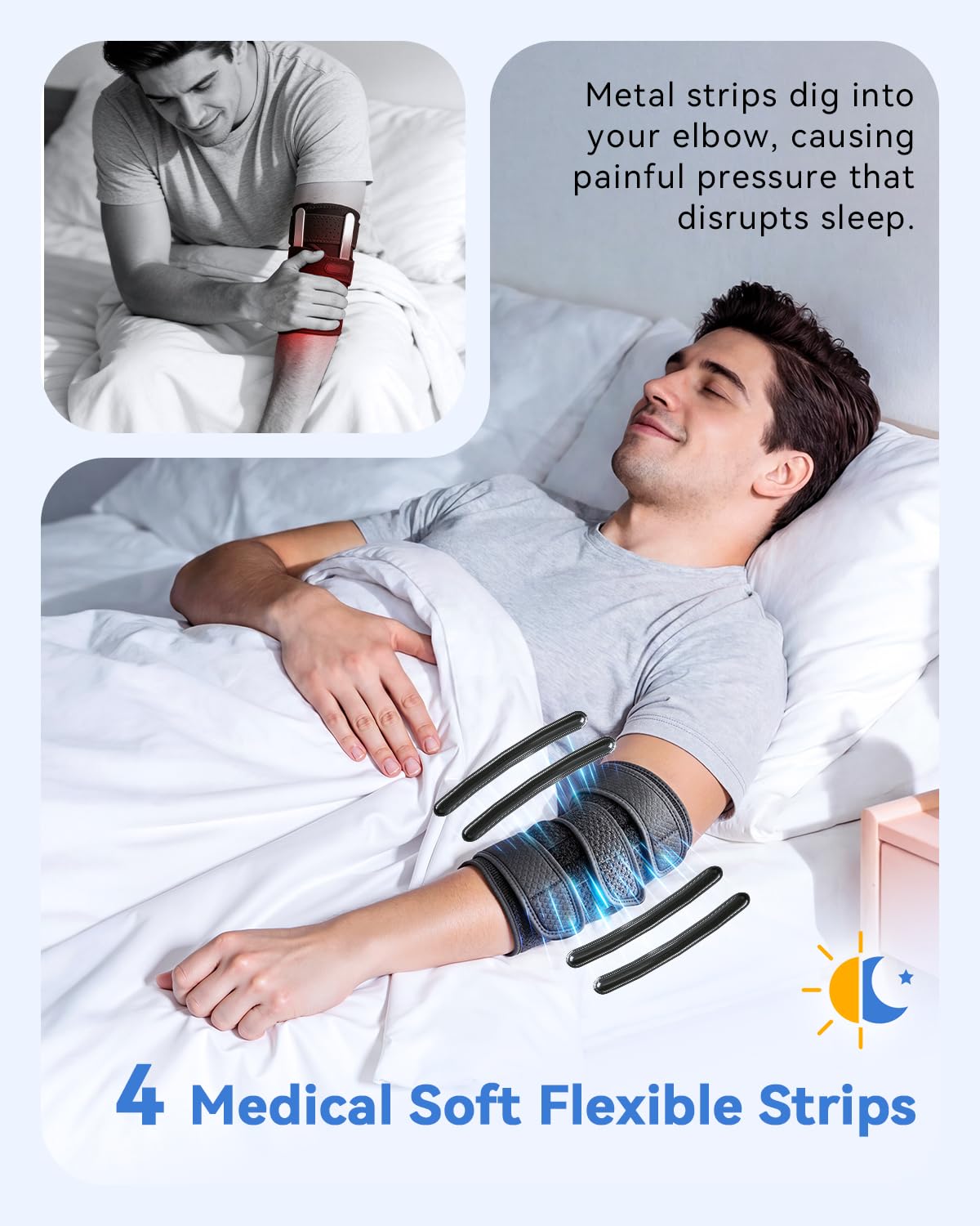 Upgraded Cubital Tunnel Elbow Brace for Women and Men