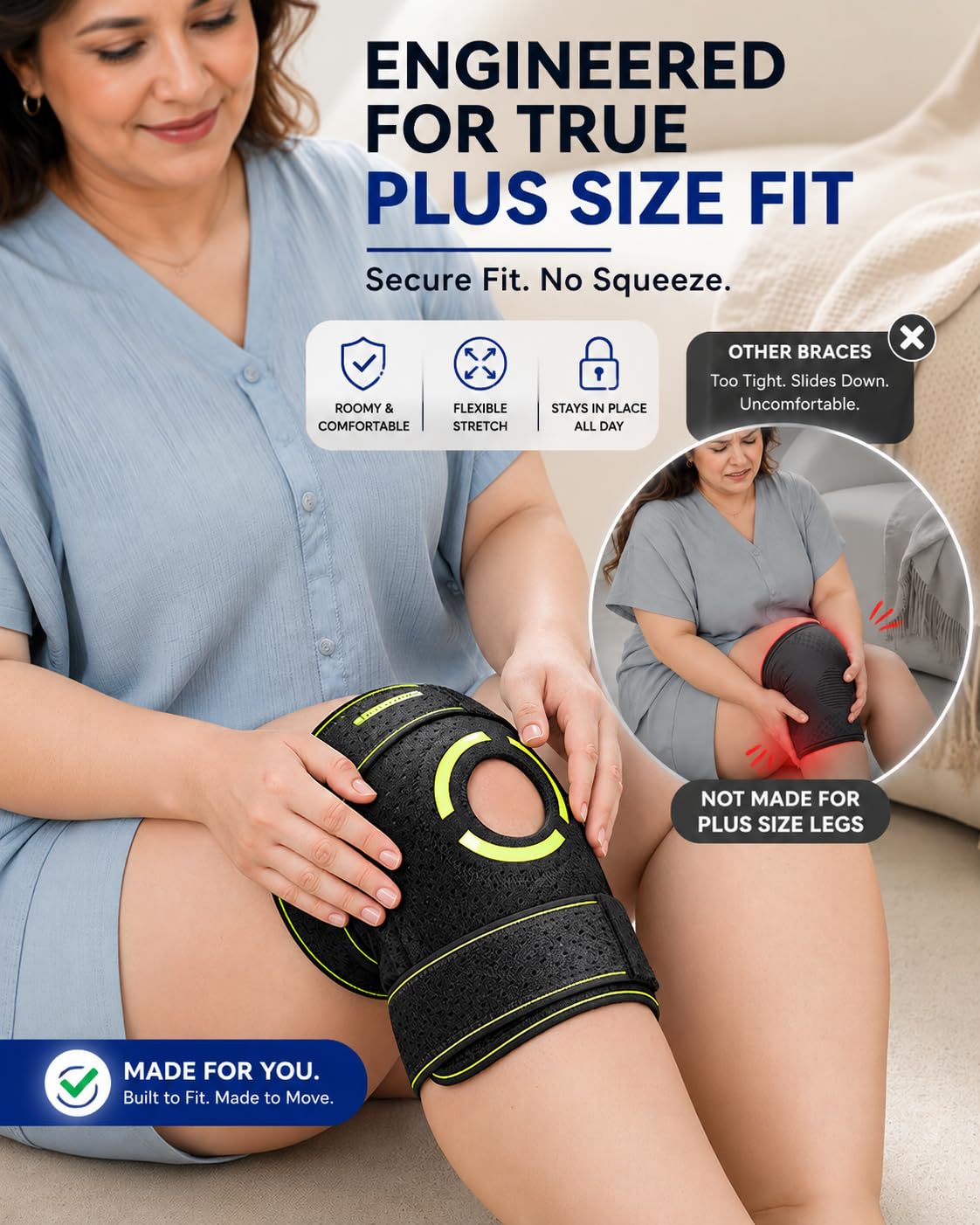 Knee Brace for Women Plus Size