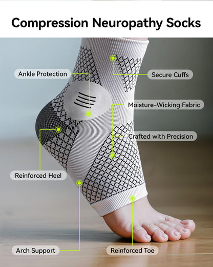 3 Pairs Neuropathy Socks for Women & Men