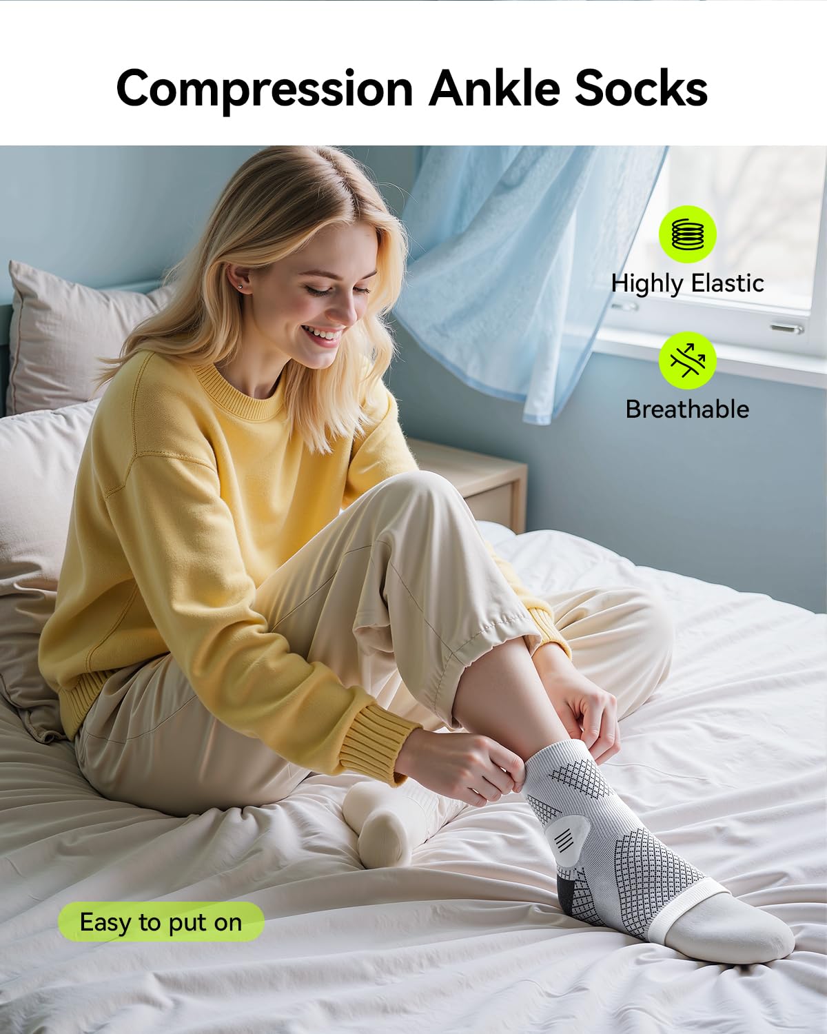 3 Pairs Neuropathy Socks for Women & Men