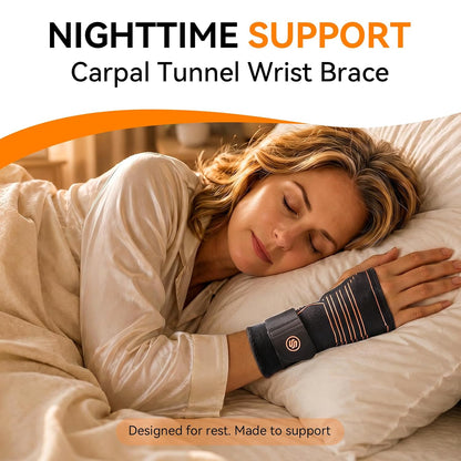 Copper Ultra-Light Wrist Compression Sleeve for Women and Men