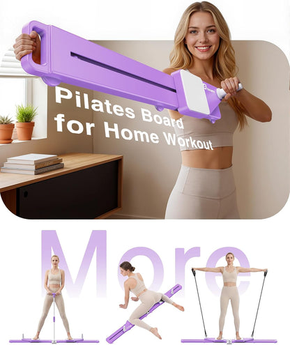 Multifunctional 6-in-1 Pliates Board with Handrail & Resistance Bands