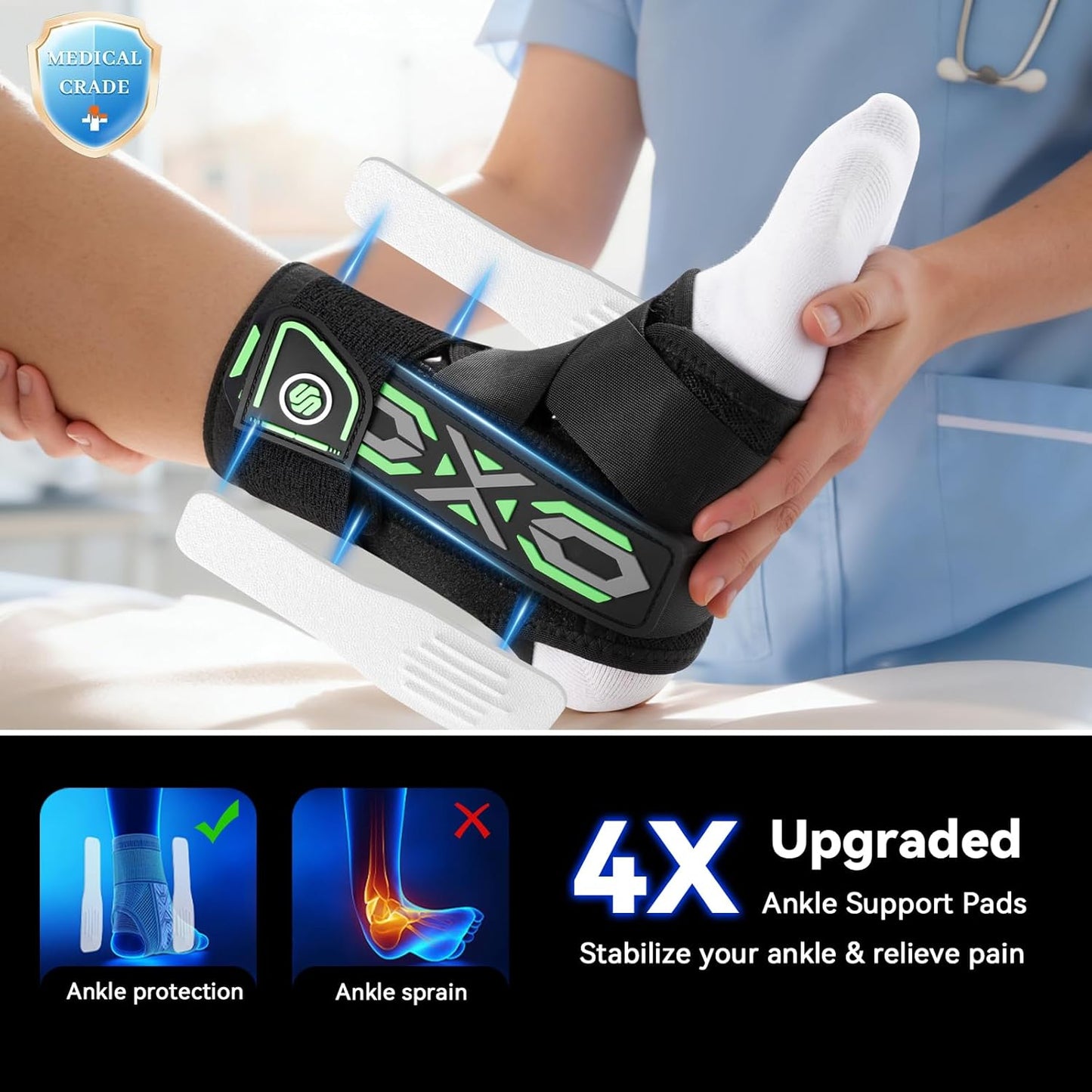 Upgraded Ankle Brace for Sprained Ankle