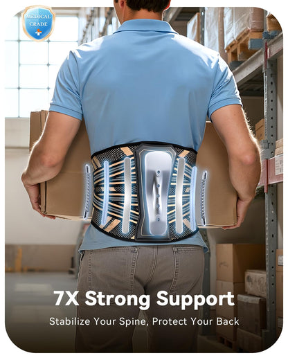 Ultra Breathable Back Brace for Lower Back Pain Relief
