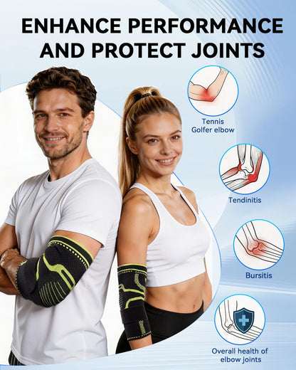 Elbow Brace for Tennis Elbow, Breathable Compression Elbow Sleeve