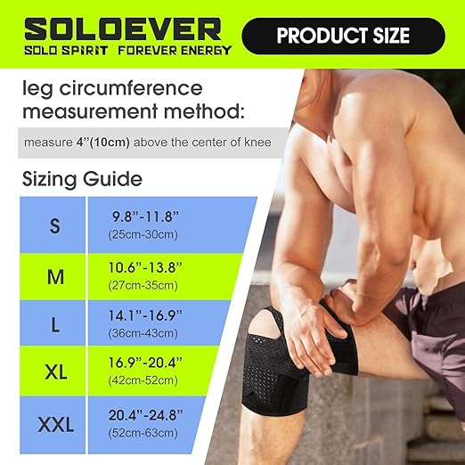 Rodillera de compresión transpirable para mujeres y hombres, con estabilizadores laterales para el dolor de rodilla, ajustable para correr.