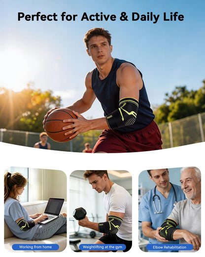 Elbow Brace for Tennis Elbow, Breathable Compression Elbow Sleeve