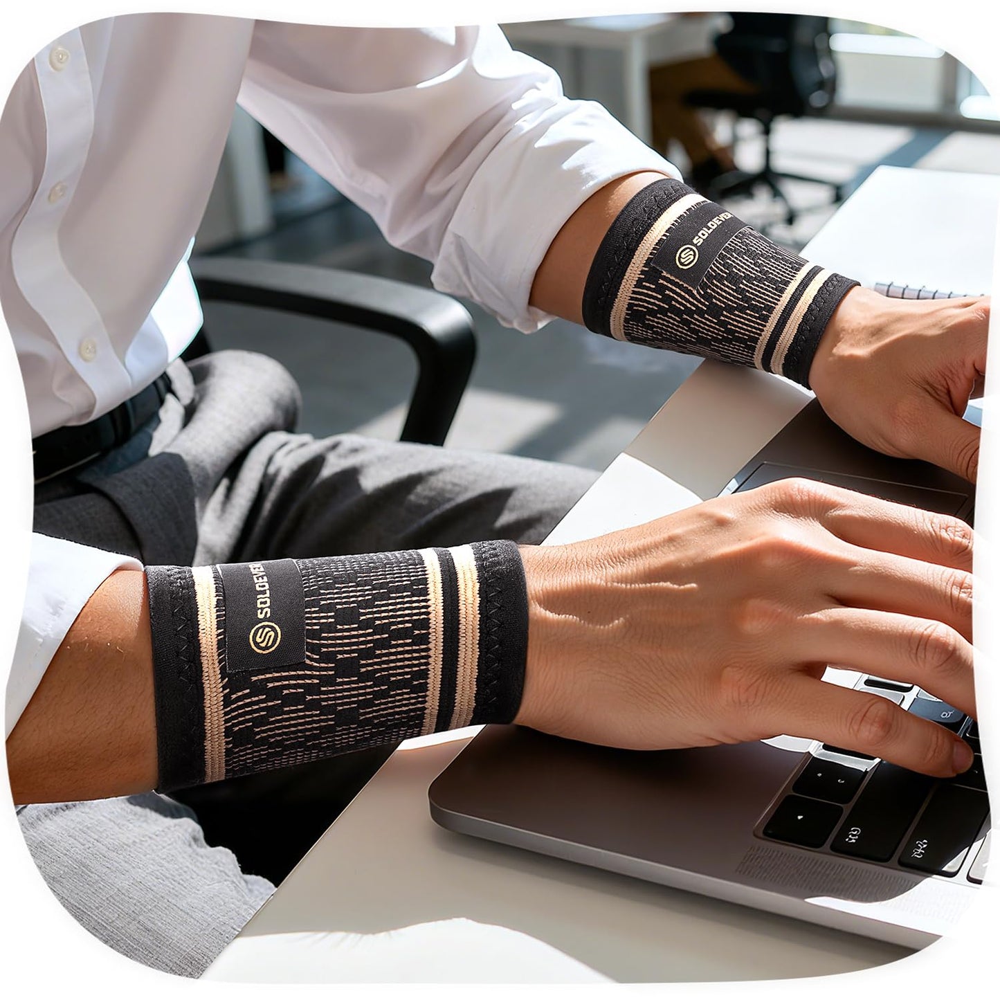 Copper Wrist Compression Sleeve 1 Pair