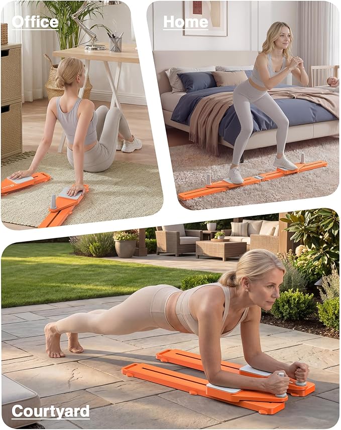 3 in 1 Pilates Board for Home Workout Foldable Pilates Reformer Machine