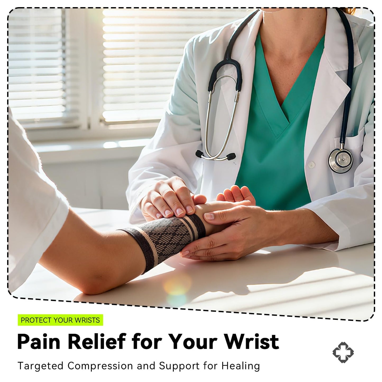 Copper Wrist Compression Sleeve 1 Pair