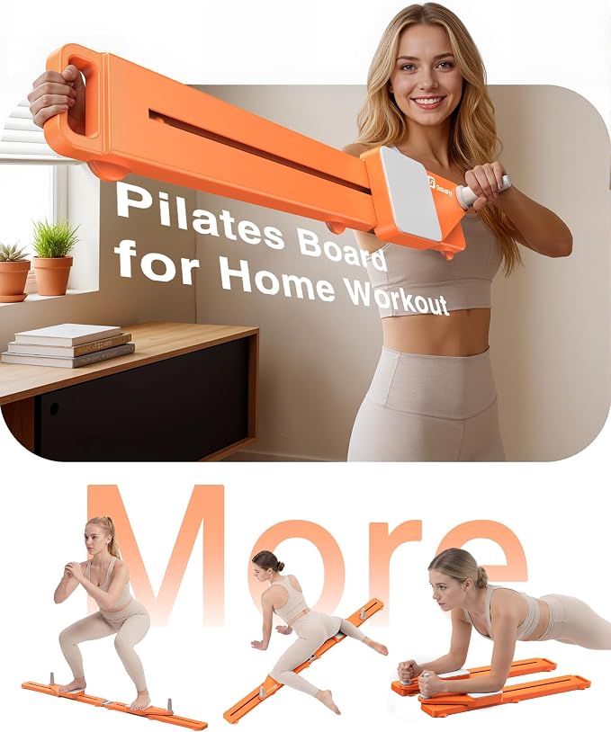 3 in 1 Pilates Board for Home Workout Foldable Pilates Reformer Machine