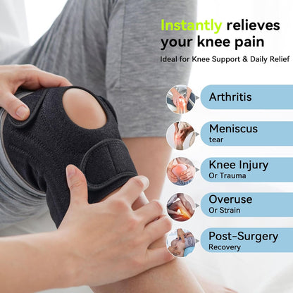 Plus Size Knee Brace with Side Stabilizers & Patella Gel Pads for Men & Women