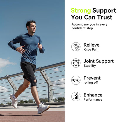 Plus Size Knee Brace with Side Stabilizers & Patella Gel Pads for Men & Women