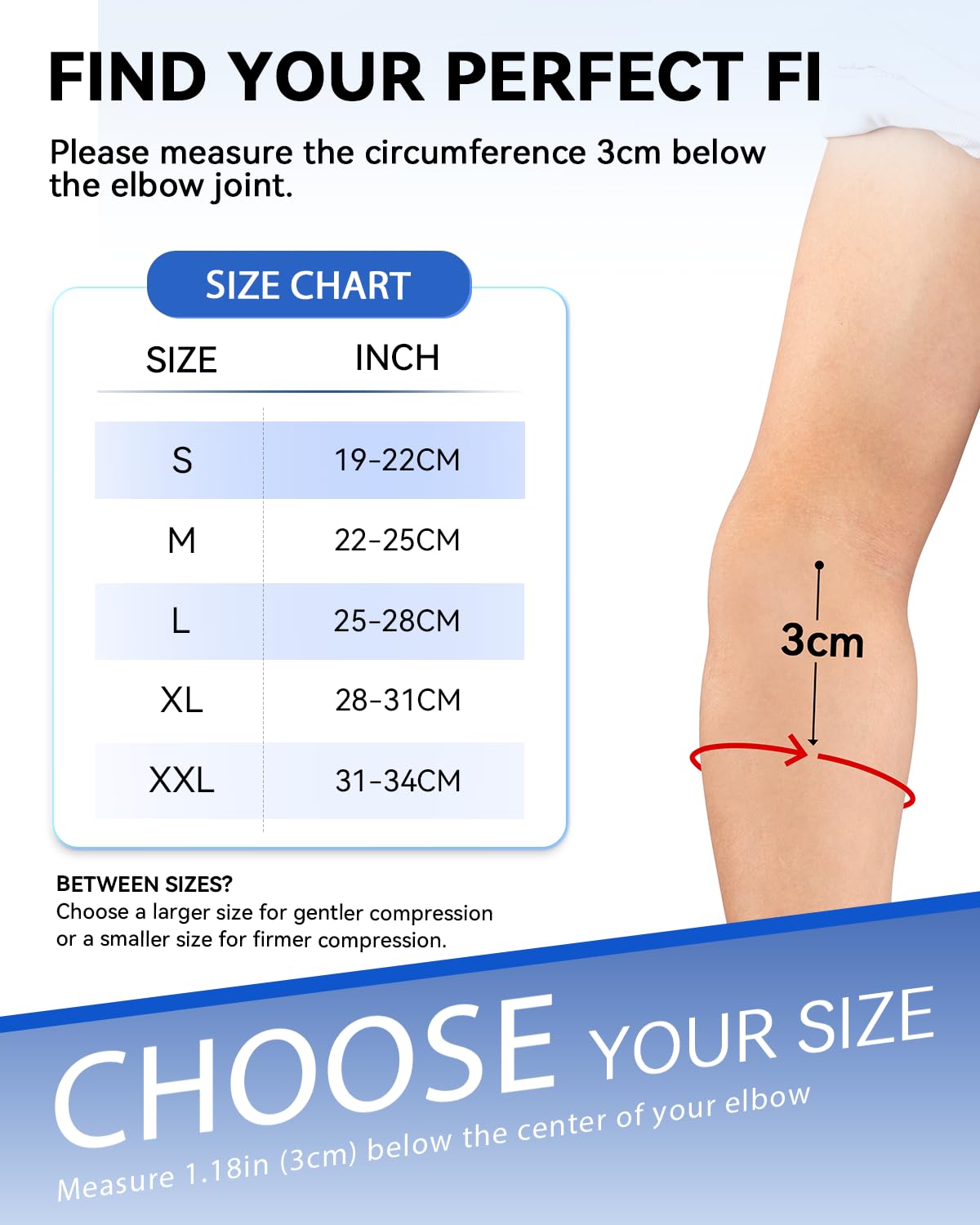 Elbow Brace for Tennis Elbow, Breathable Compression Elbow Sleeve
