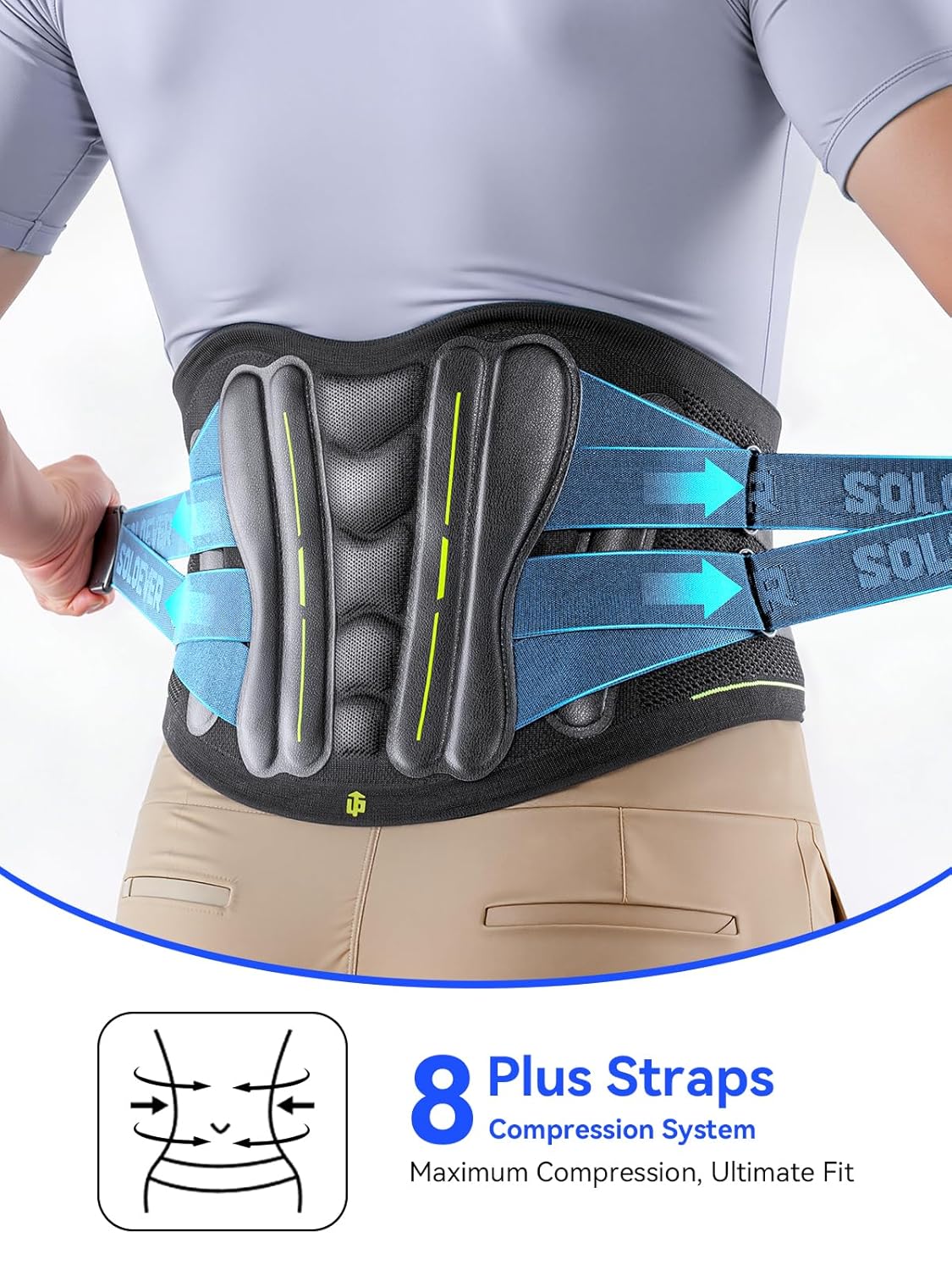 Ultra Breathable Back Brace for Lower Back Pain