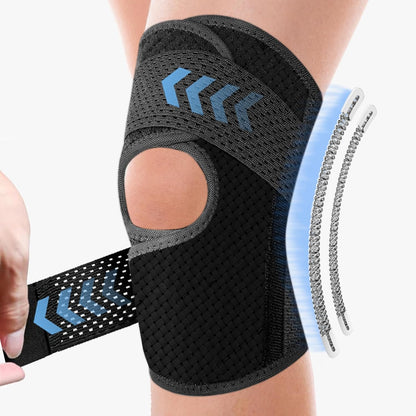 Ultra Breathable Knee Brace with Side Stabilizers for Women & Men