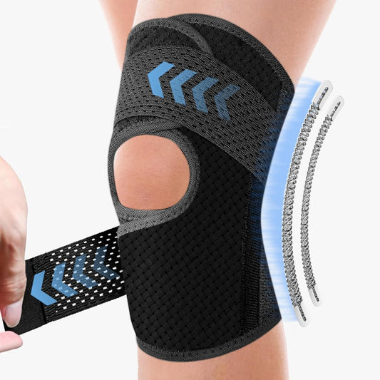 Ultra Breathable Knee Brace with Side Stabilizers for Women & Men