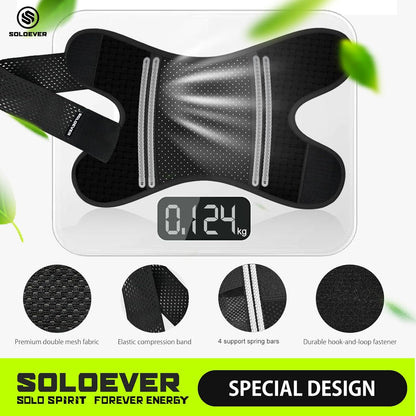 Ultra Breathable Knee Brace with Side Stabilizers for Women & Men