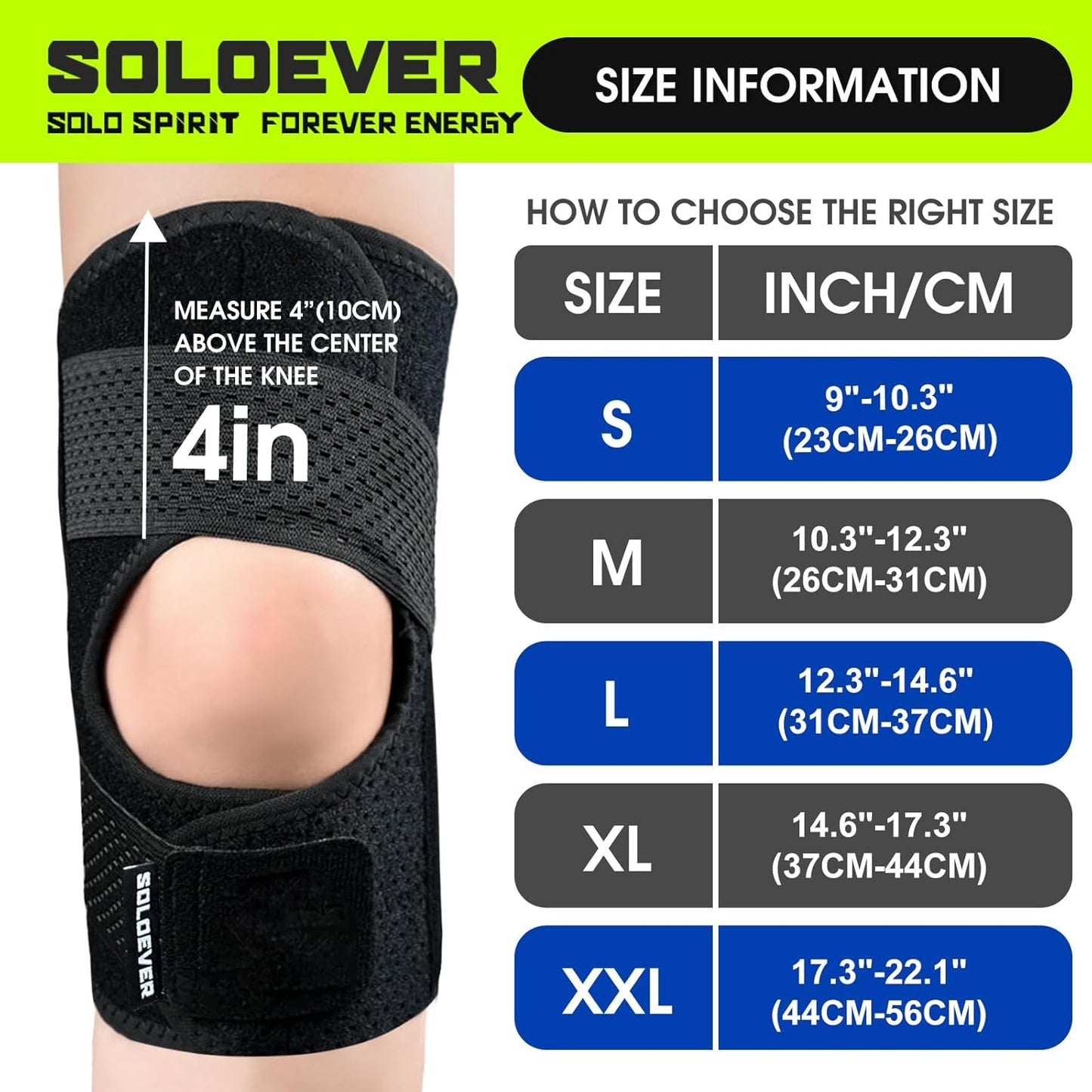 Ultra Breathable Knee Brace with Side Stabilizers for Women & Men