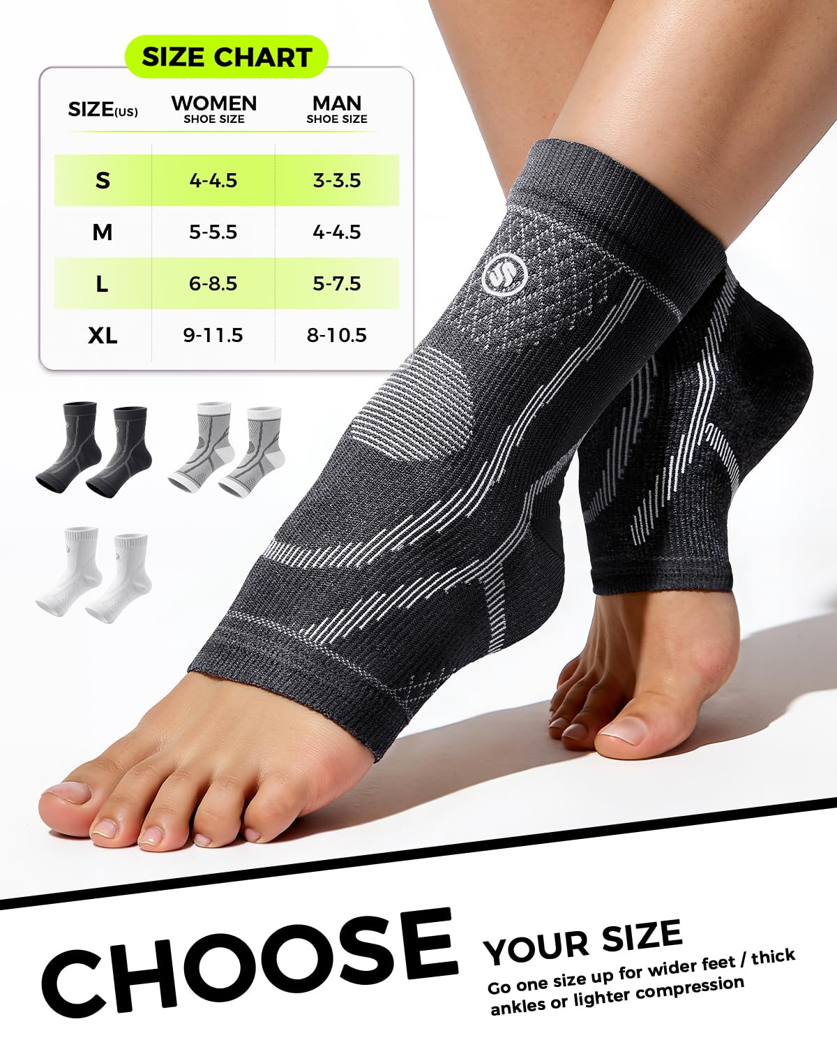 3 Pairs Ankle Brace for Women & Men