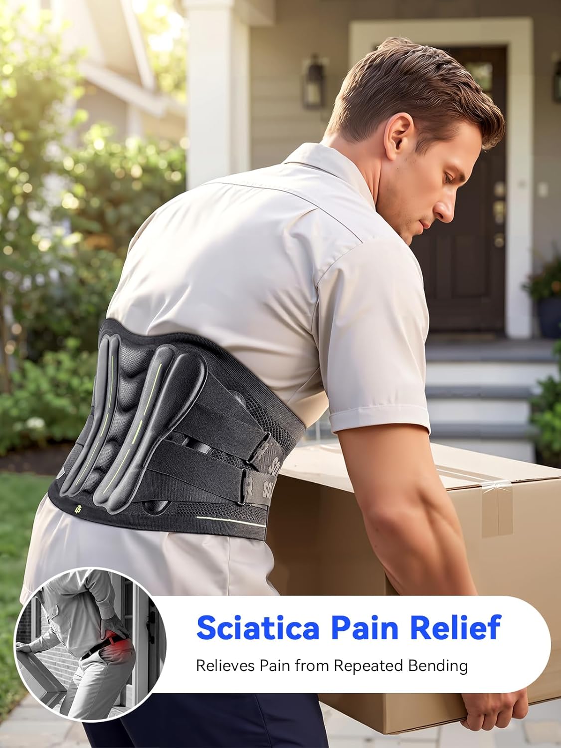 Ultra Breathable Back Brace for Lower Back Pain