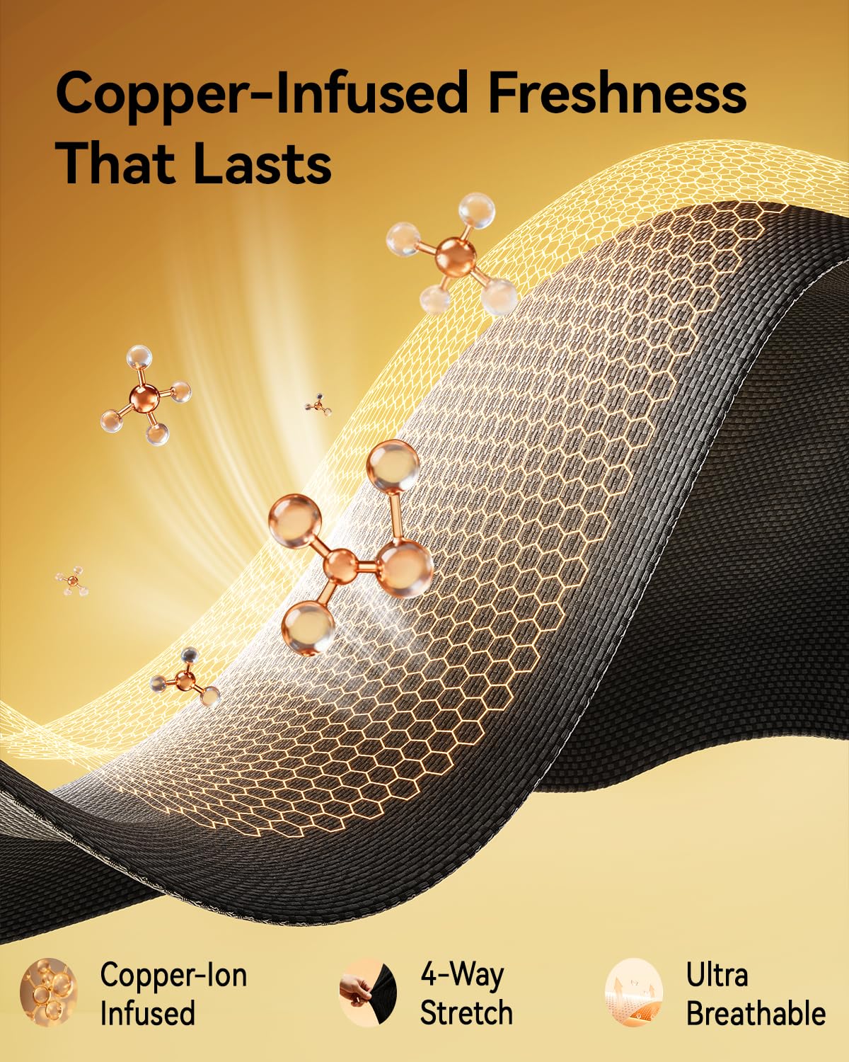 Copper-Infused Thigh Compression Sleeves 1 Pair