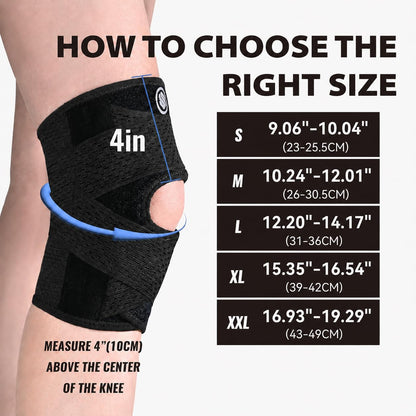 Knee Brace with Side Stabilizers for Knee Pain