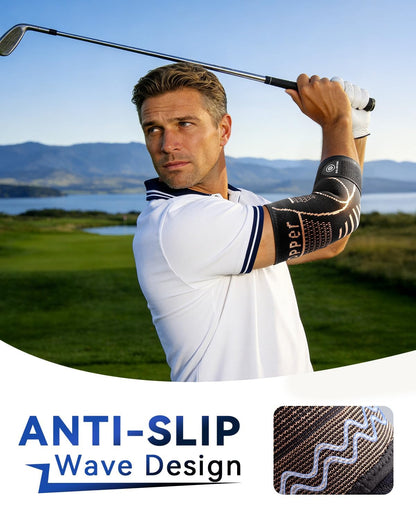 Copper-Infused Elbow Brace for Tendonitis and Tennis Elbow for Men ＆ Women