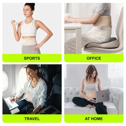 Ultra Thin Back Brace for Lower Back, Breathable Lightweight Back Brace for Women & Men