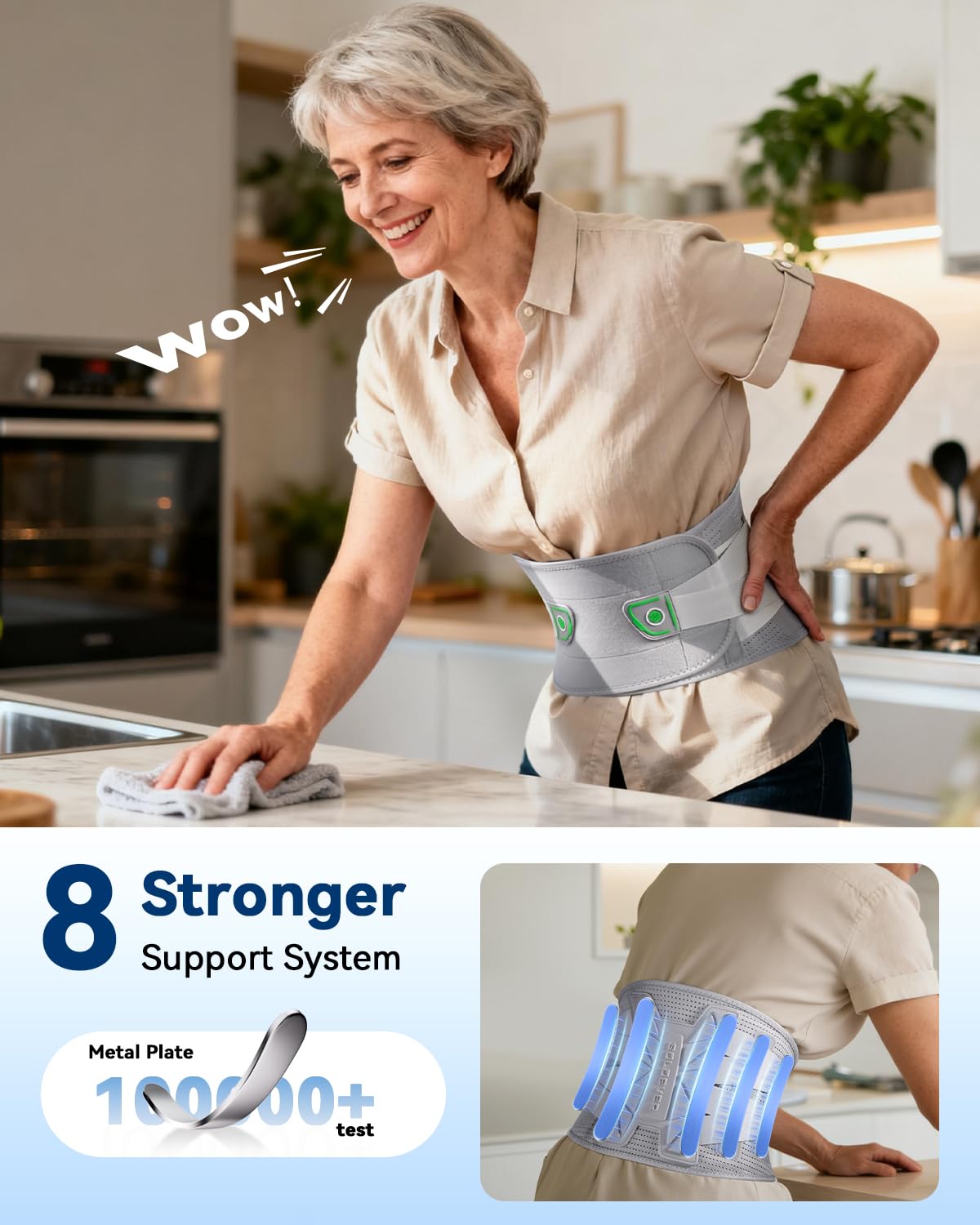 Medical-Grade Back Brace for Lower Back Pain Relief